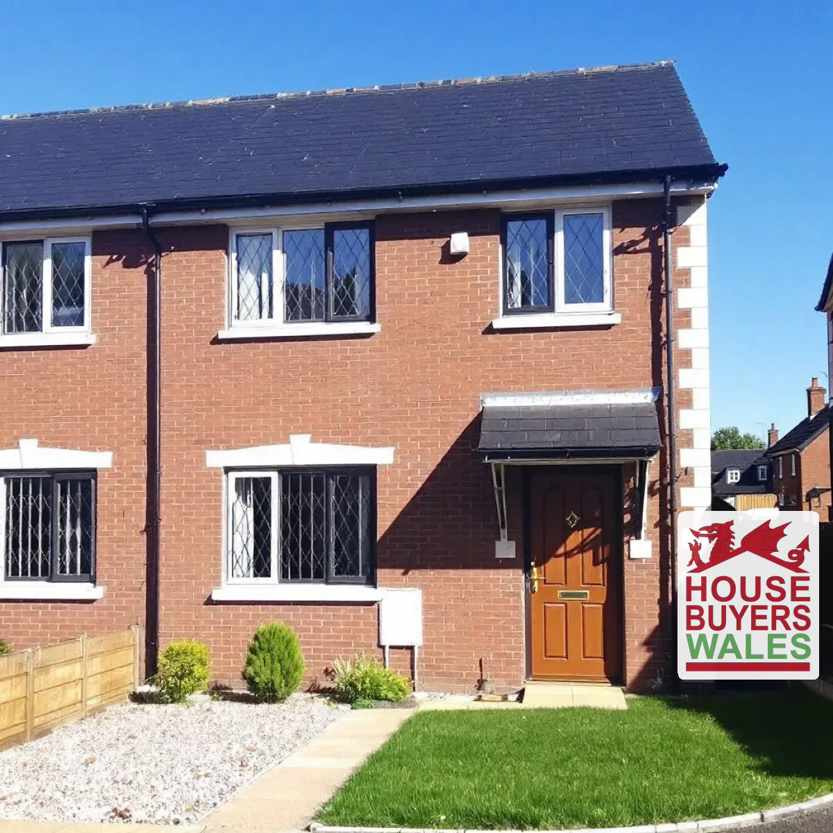 A neat South Wales semi-detached house with a tidy front garden