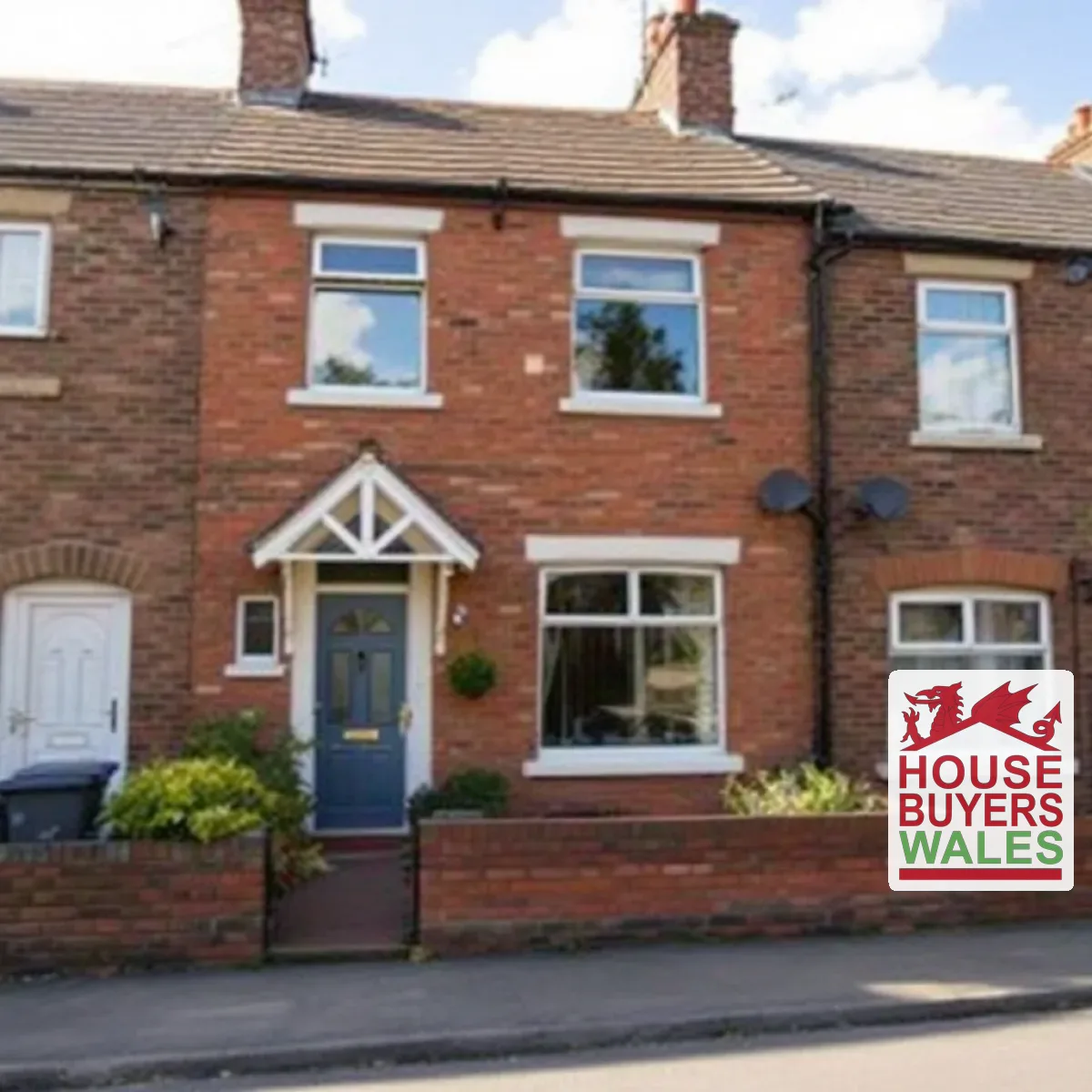 A tidy traditional South Wales terraced rental house on a residential street